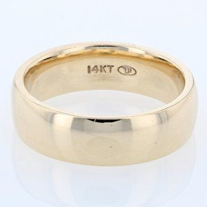 14K Yellow Gold Men's Comfort Wedding Band Ring by Tropical Jewelers Inc.